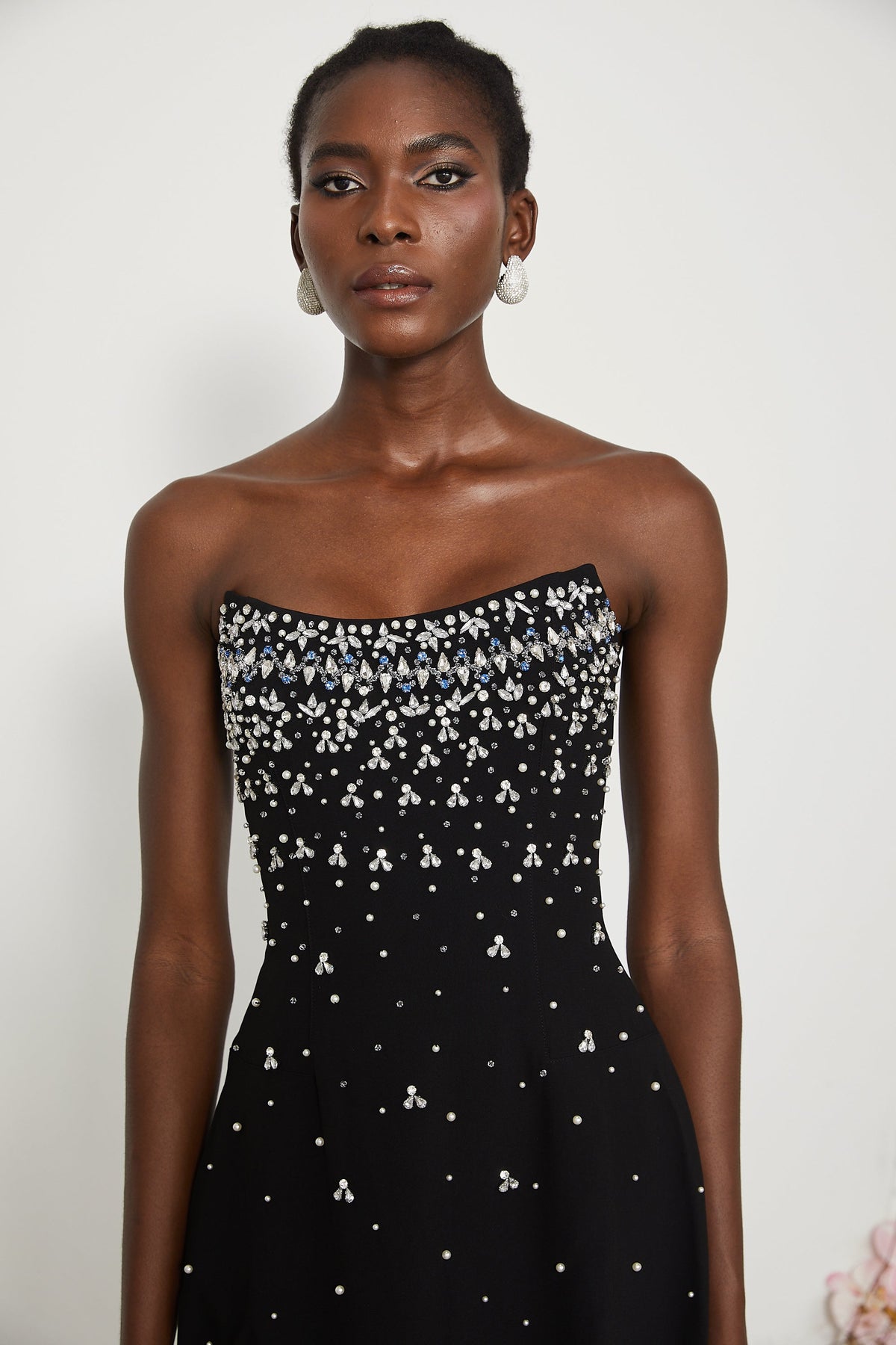 Melisande black embellished maxi dress