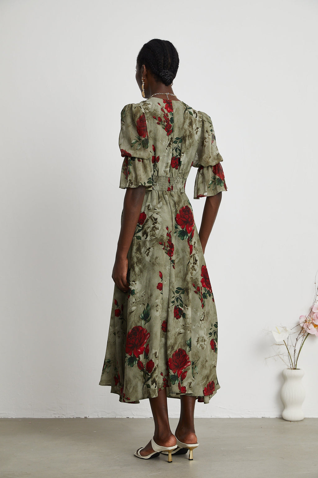 Mélisande floral-print V-neck midi dress
