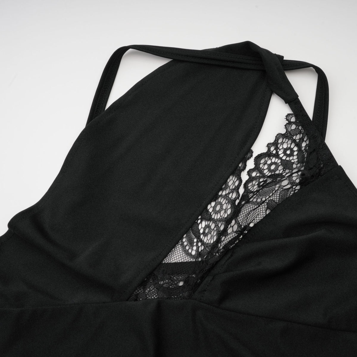 Juana lace-detail asymmetrical mini dress