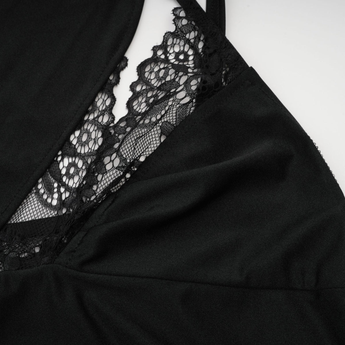 Juana lace-detail asymmetrical mini dress