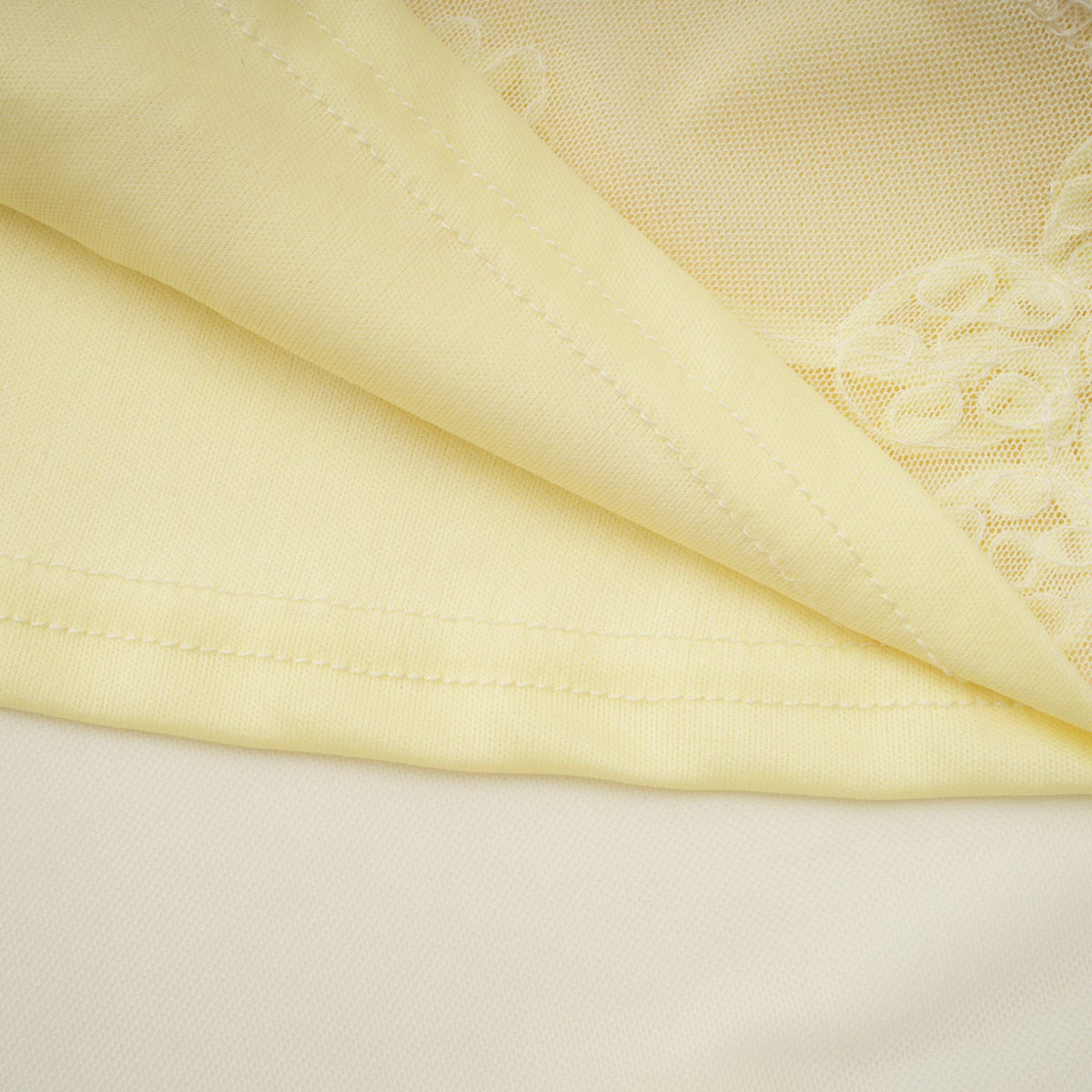 Théoline Yellow Floral Appliqué Corset Maxi Dress