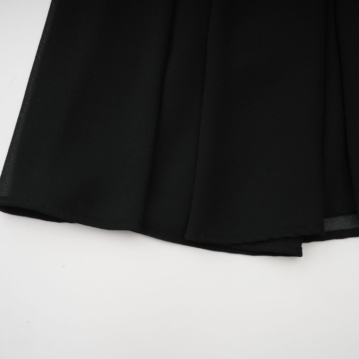 Viviane black pleated button-front midi dress