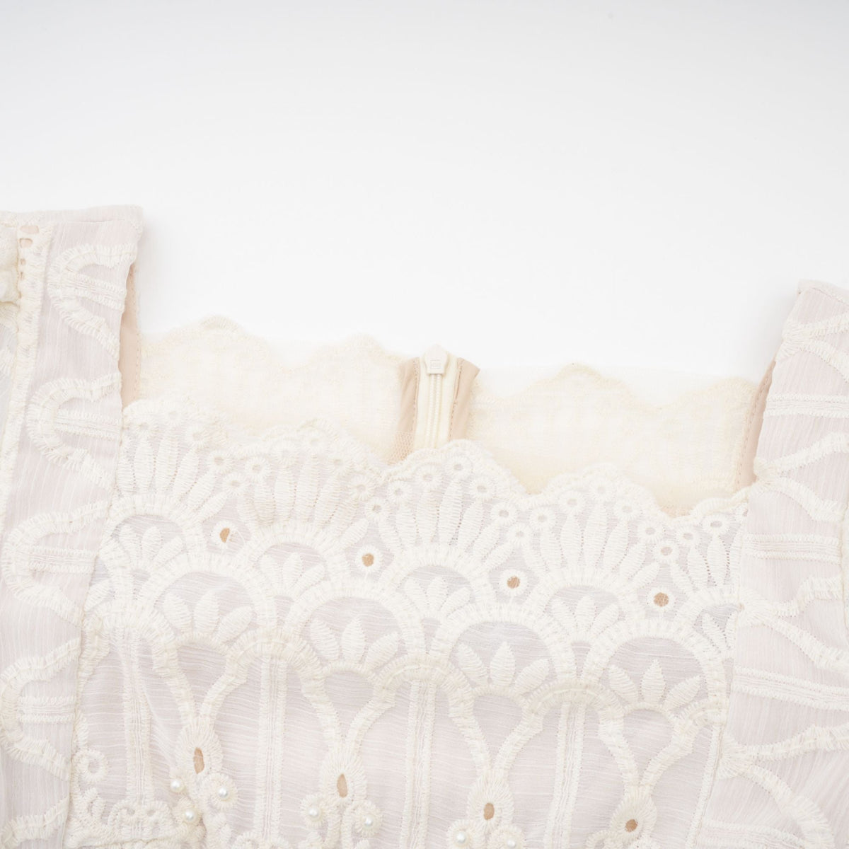 Anaïs faux-pearl embellished cut-out midi dress