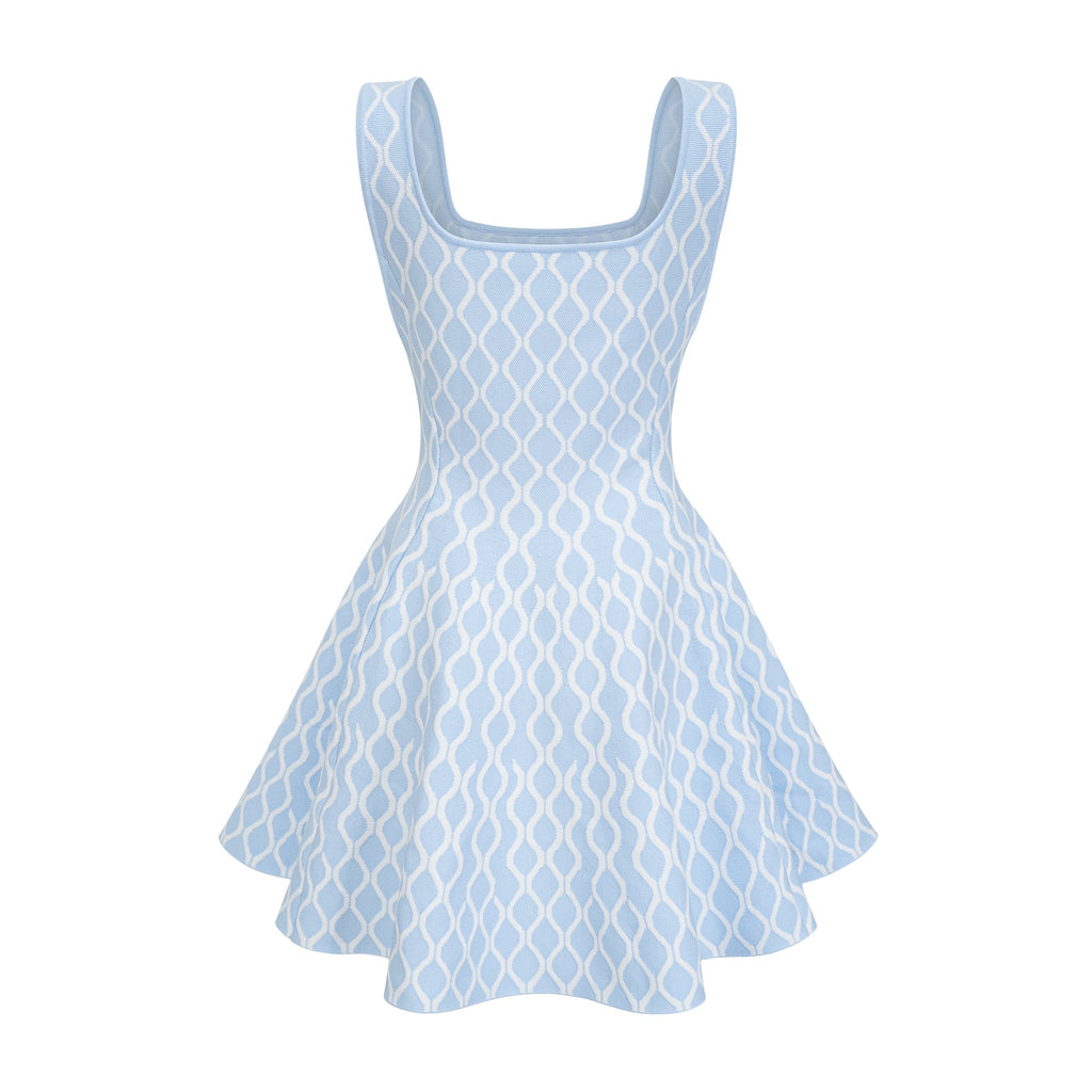 Hélène patterned-jacquard sleeveless mini dress