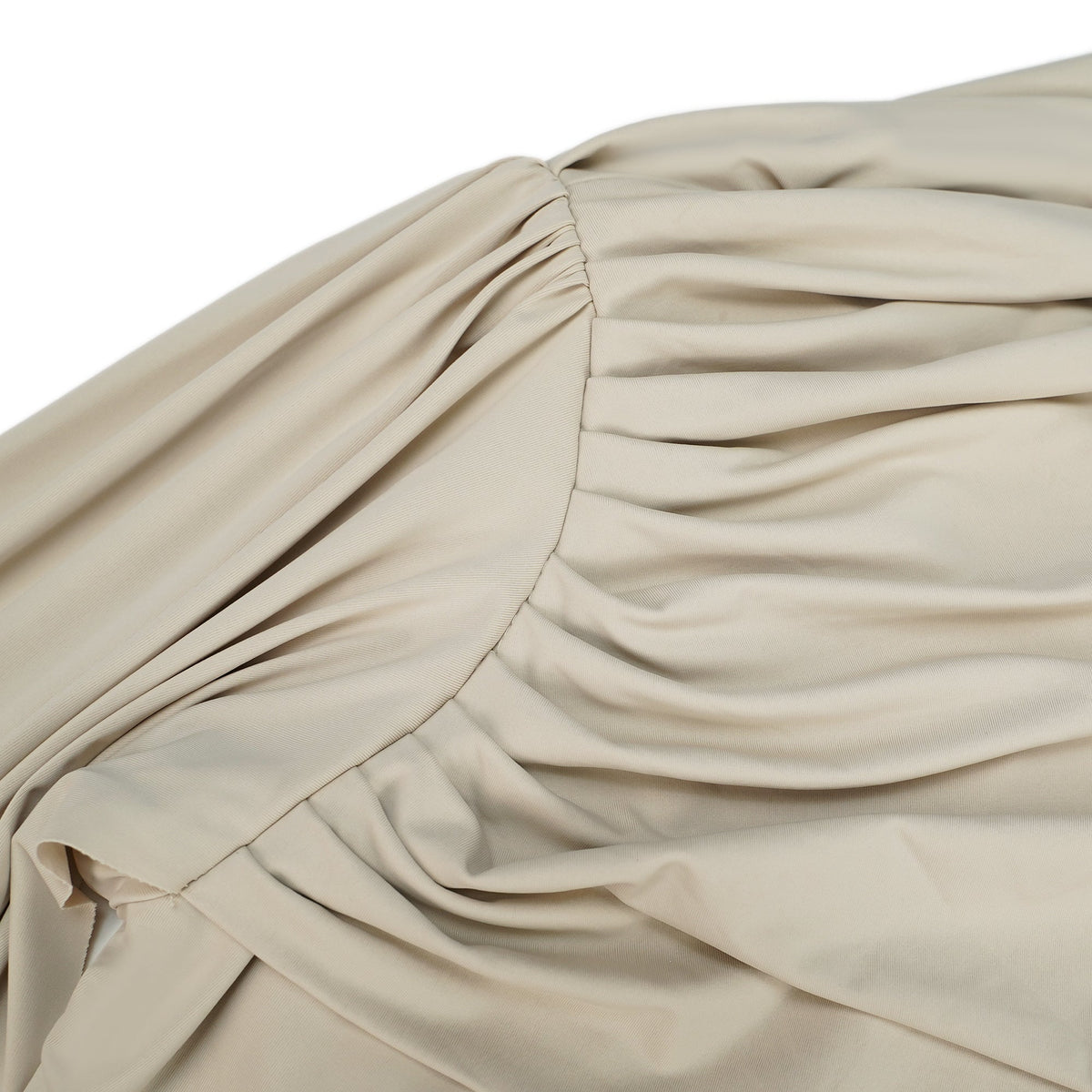 Gaëlle Neutrals Ribbon-design Draped Maxi Dress