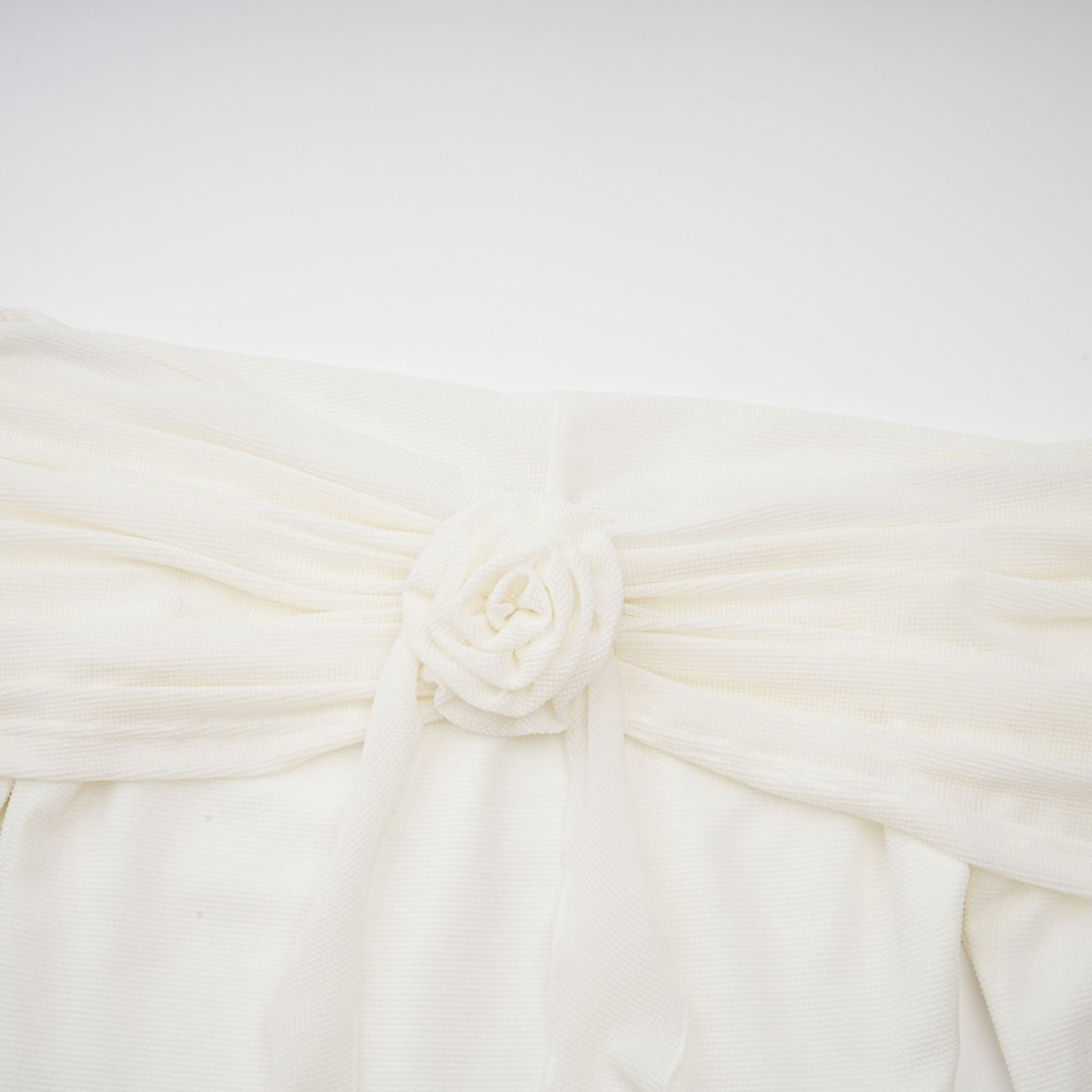 Wanda white glittered floral-appliqué knit maxi dress