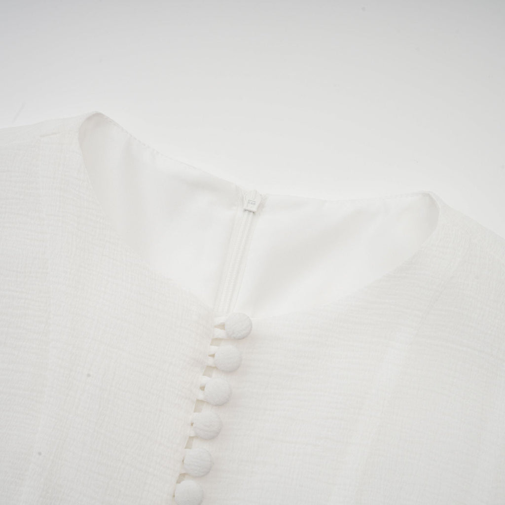 Anaïs semi-sheer flared mini dress