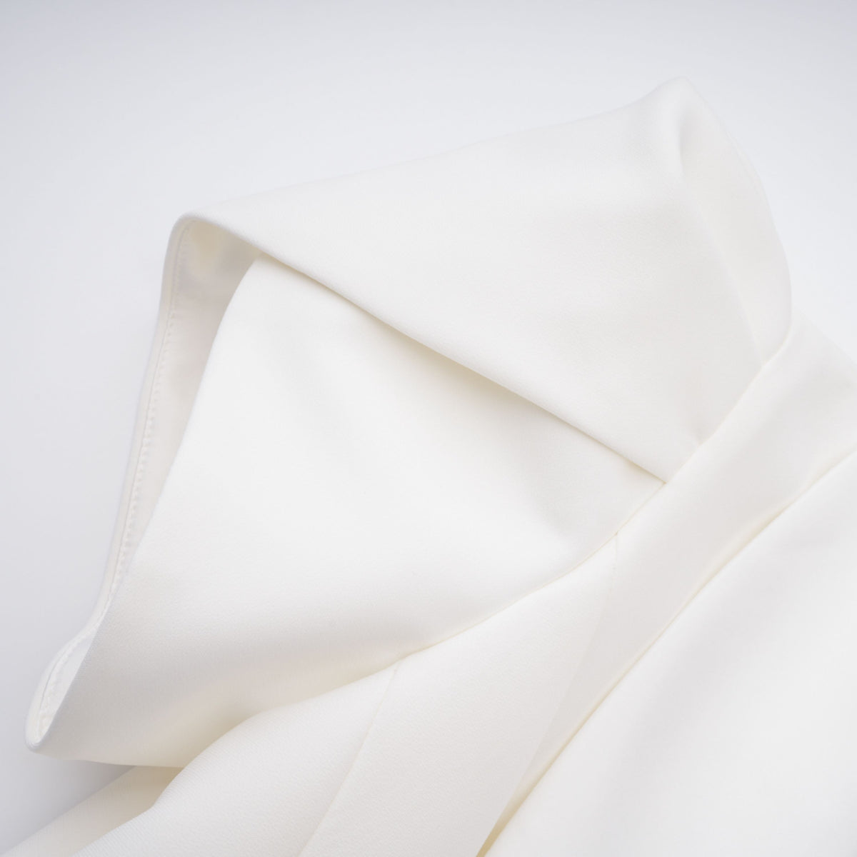 Acharya White Shawl Lapel Mini Dress