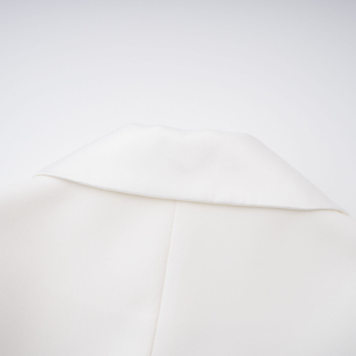 Acharya White Shawl Lapel Mini Dress