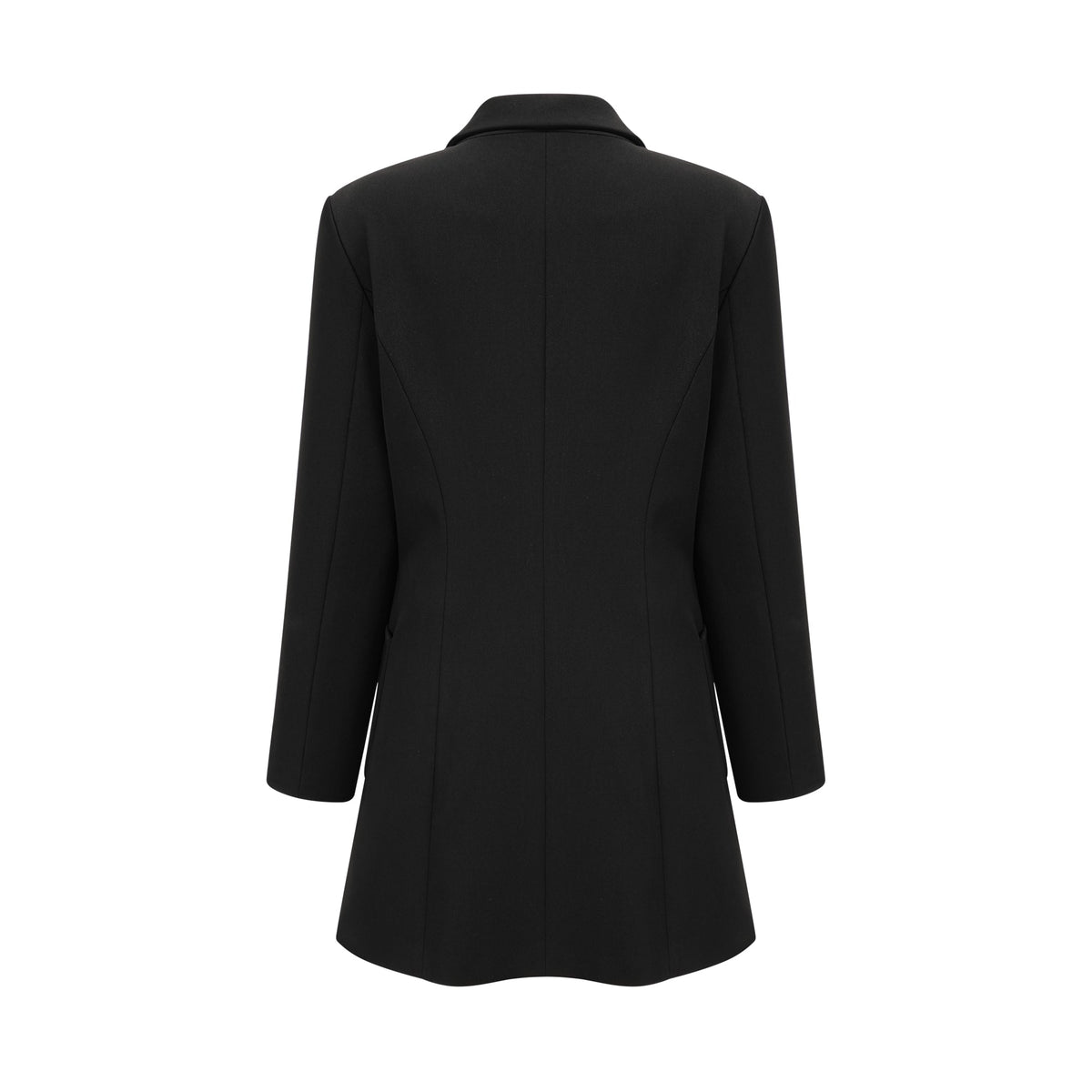 Aurore black single-breasted blazer dress