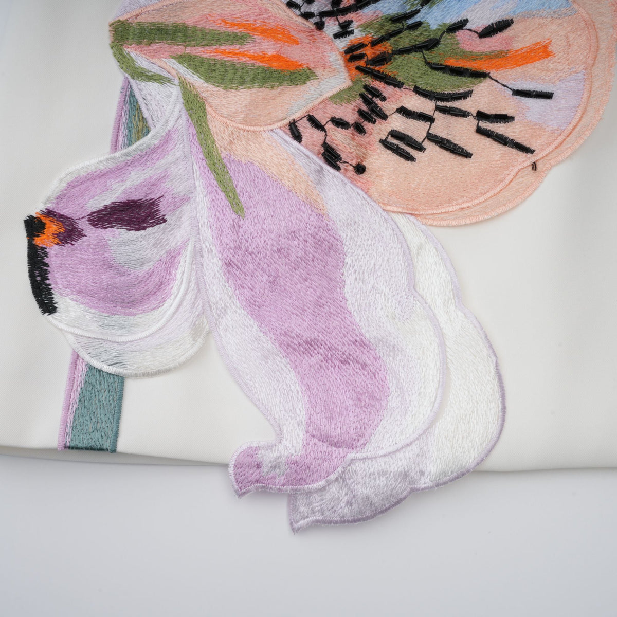 Automne White Floral Embroidered Mini Dress