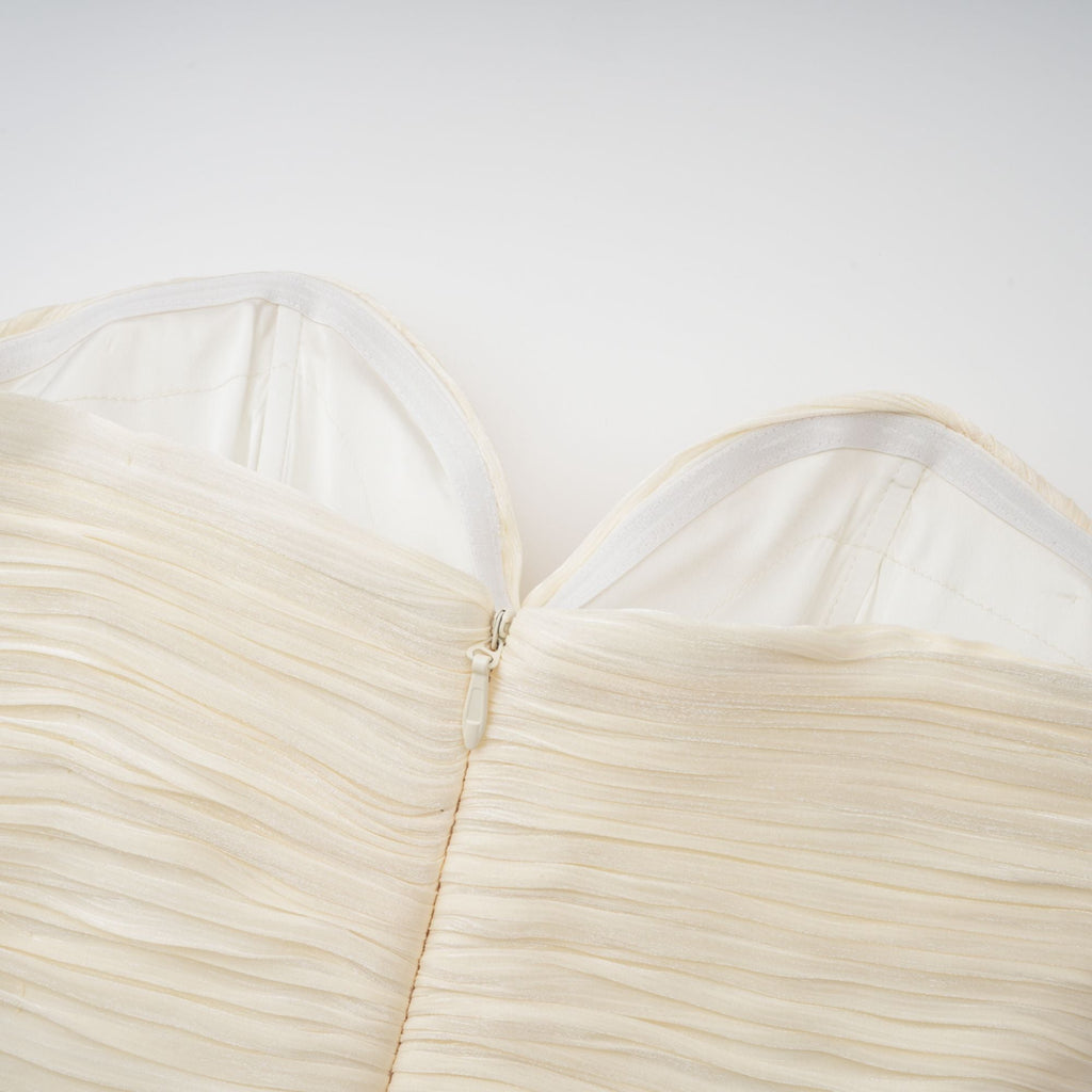 Roxane Yellow Cinched Waist Ruched Maxi Dress