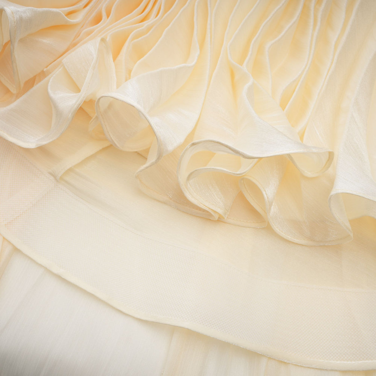 Roxane Yellow Cinched Waist Ruched Maxi Dress