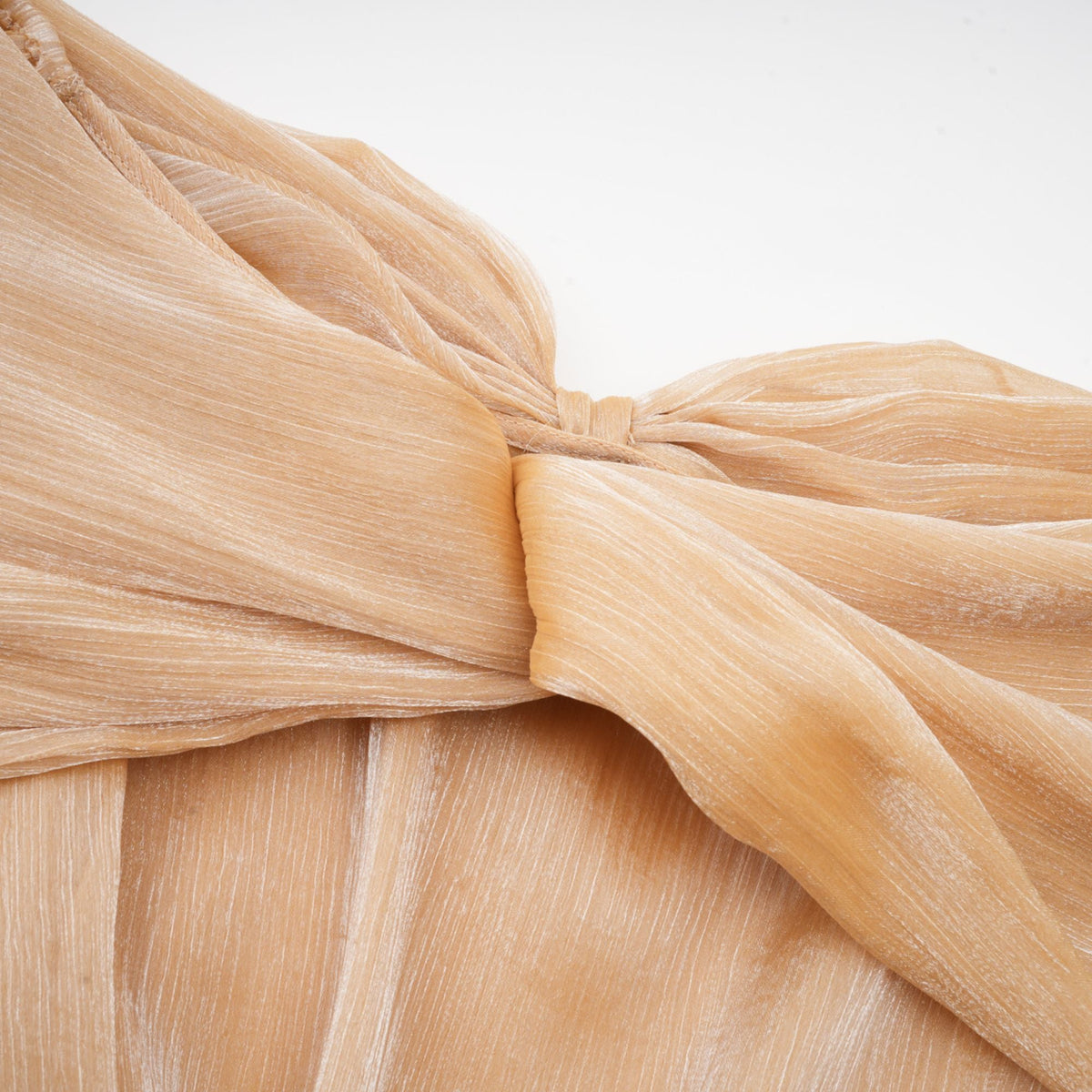 Adelina gold crystal-embellished panelled mini dress