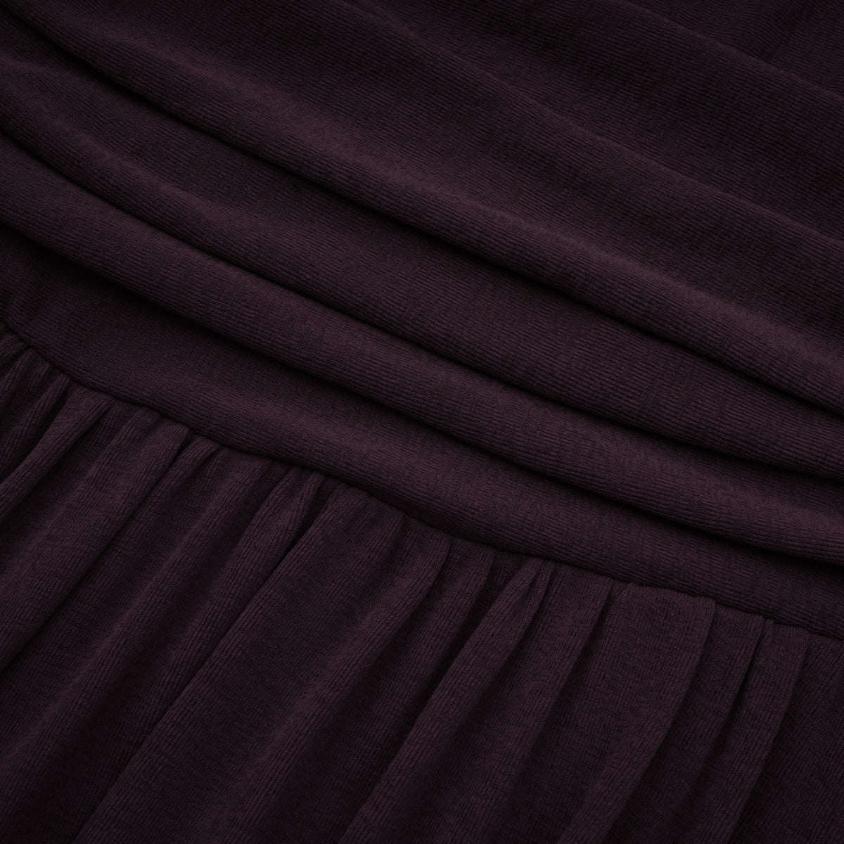 Camille Red Ruched Midi Dress with Flap Design Detail