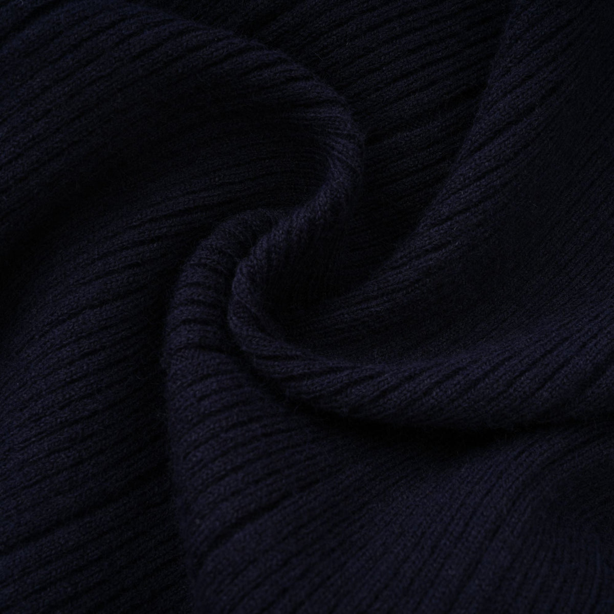 Fern Navy Blue Satin Panel Knit Midi Dress