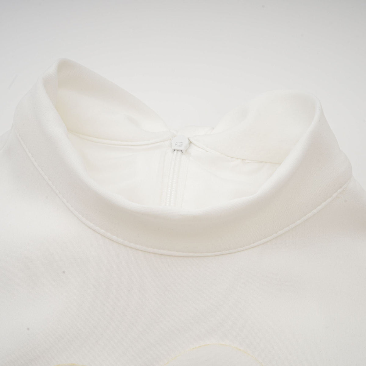 Magali White Sleeveless Maxi Dress with Faux Flower & Bow-Tie Embellishment