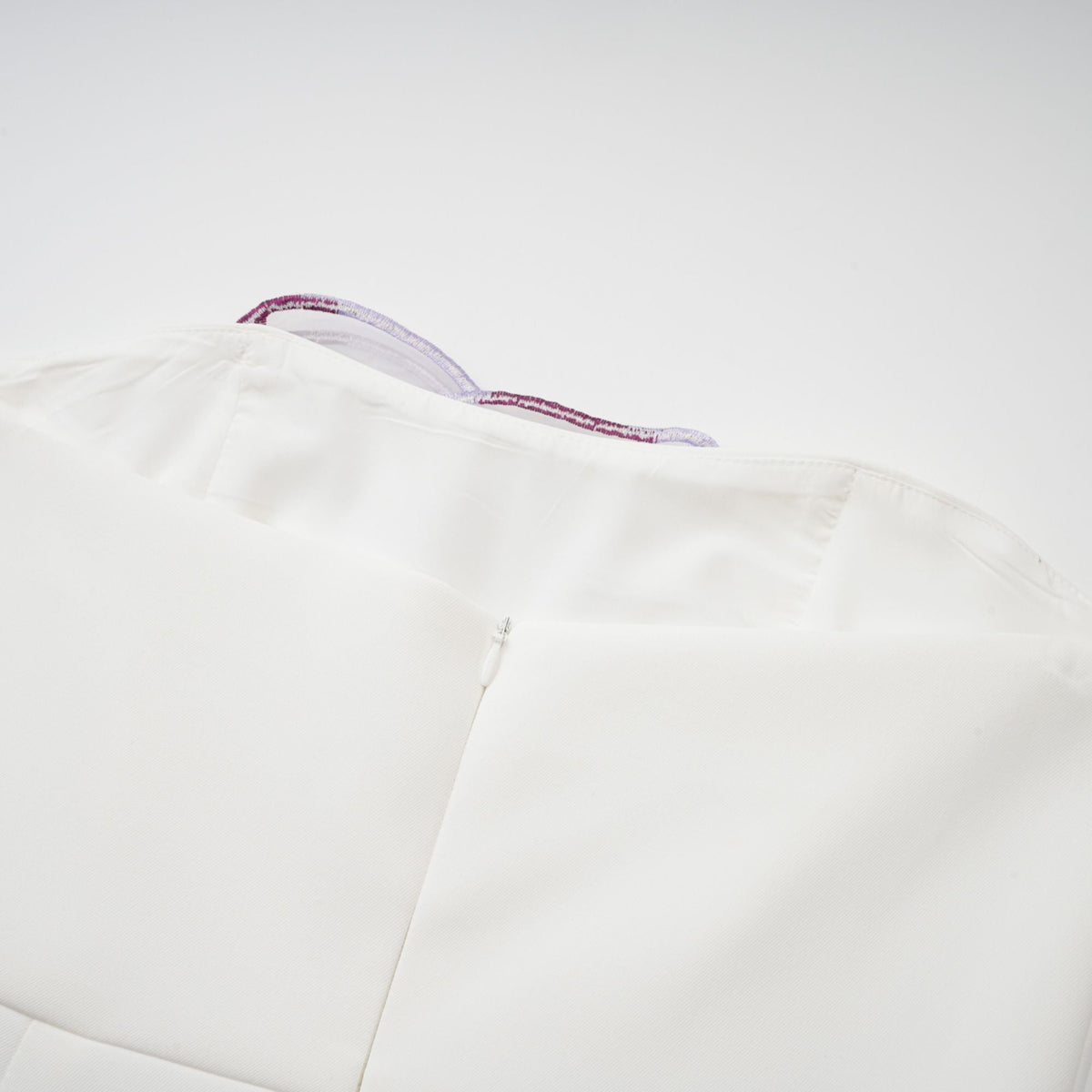 Irène White Off-Shoulder Sequin Floral Embroidered Mini Dress