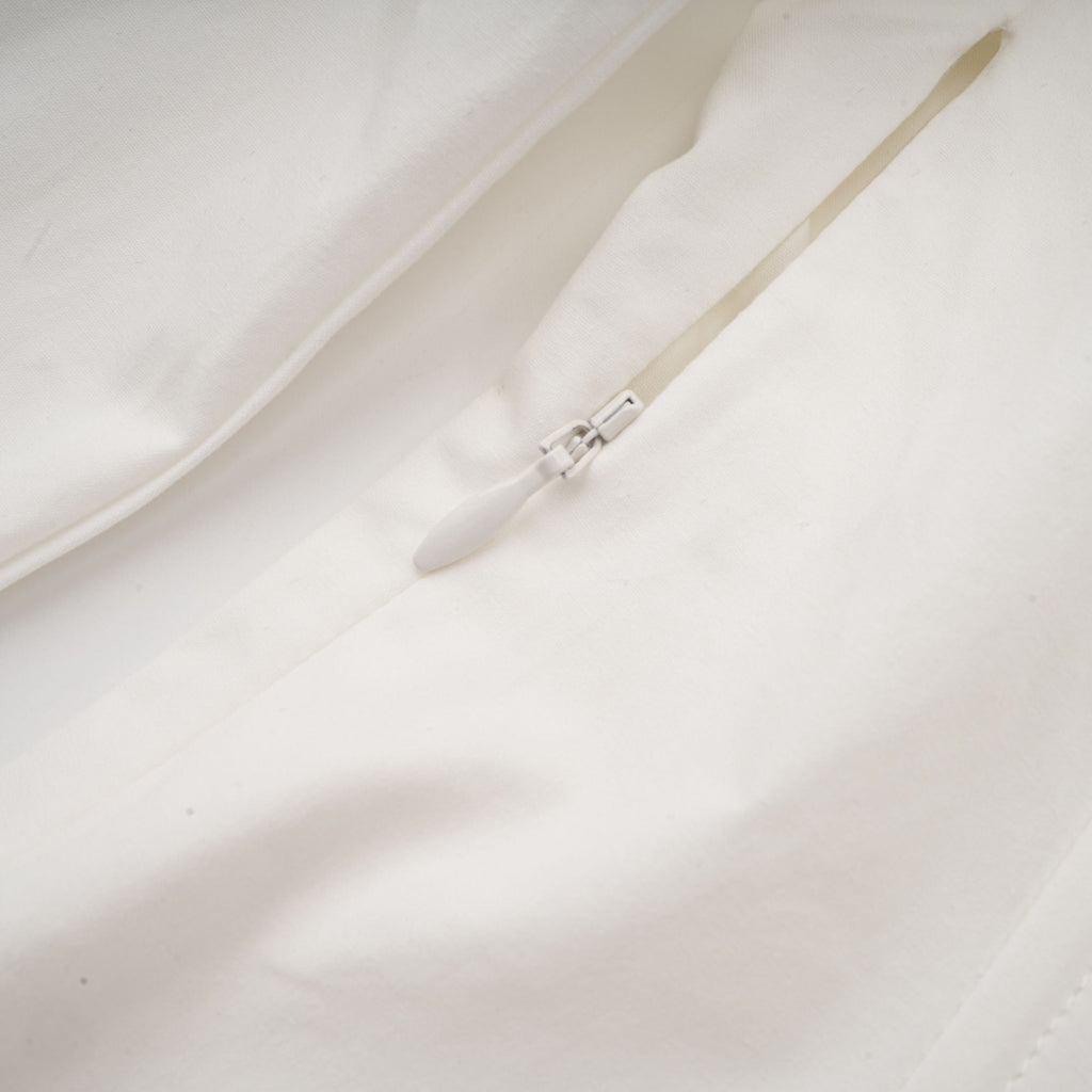 Orlane white cinched-waist pleated mini shirt dress