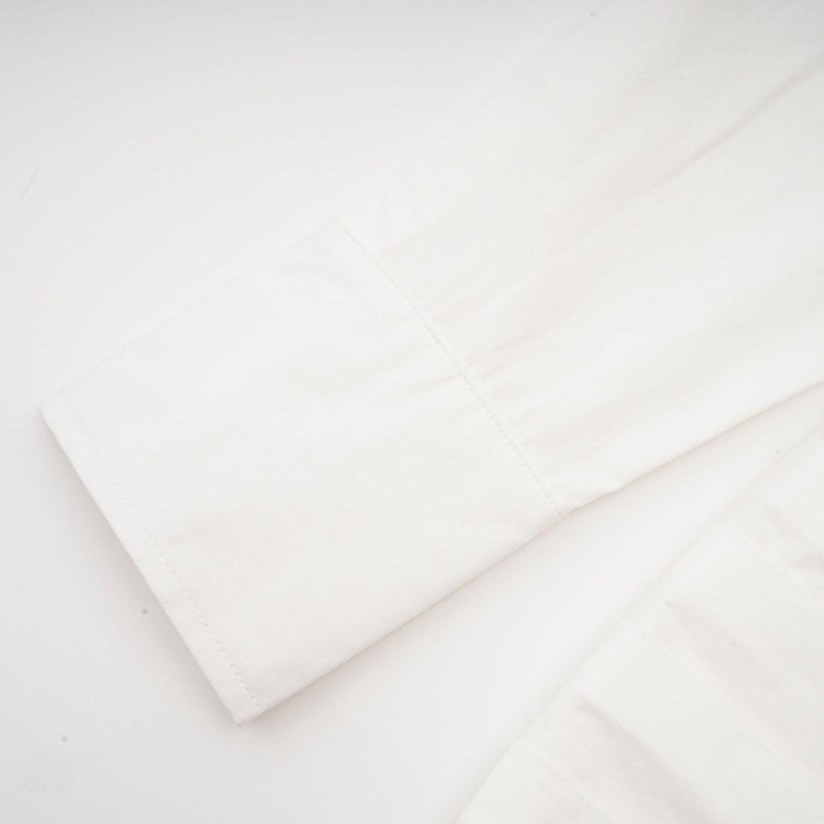 Orlane white cinched-waist pleated mini shirt dress