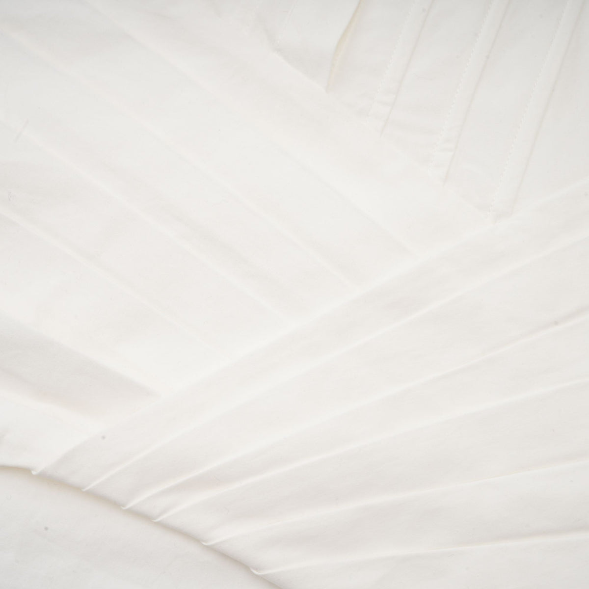 Orlane white cinched-waist pleated mini shirt dress