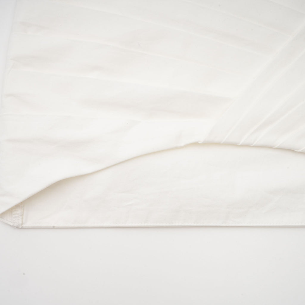 Orlane white cinched-waist pleated mini shirt dress