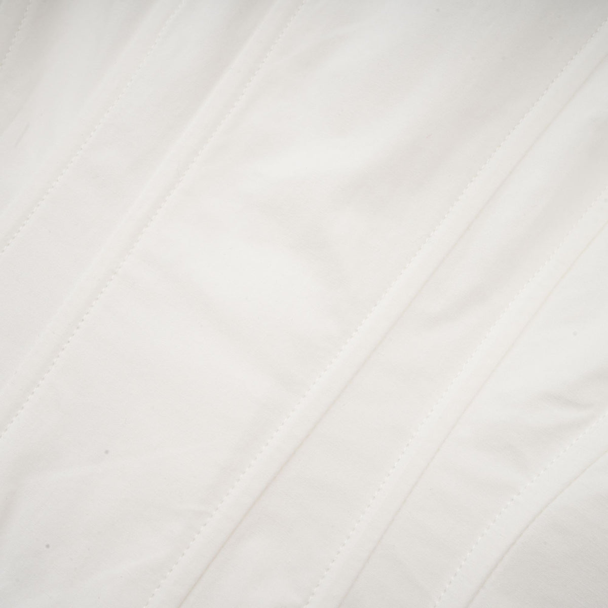 Orlane white cinched-waist pleated mini shirt dress