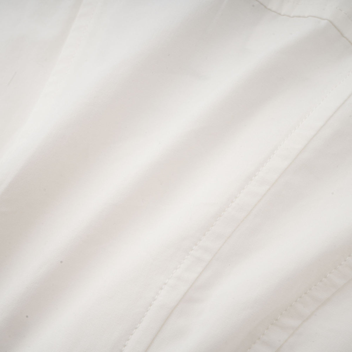 Orlane white cinched-waist pleated mini shirt dress