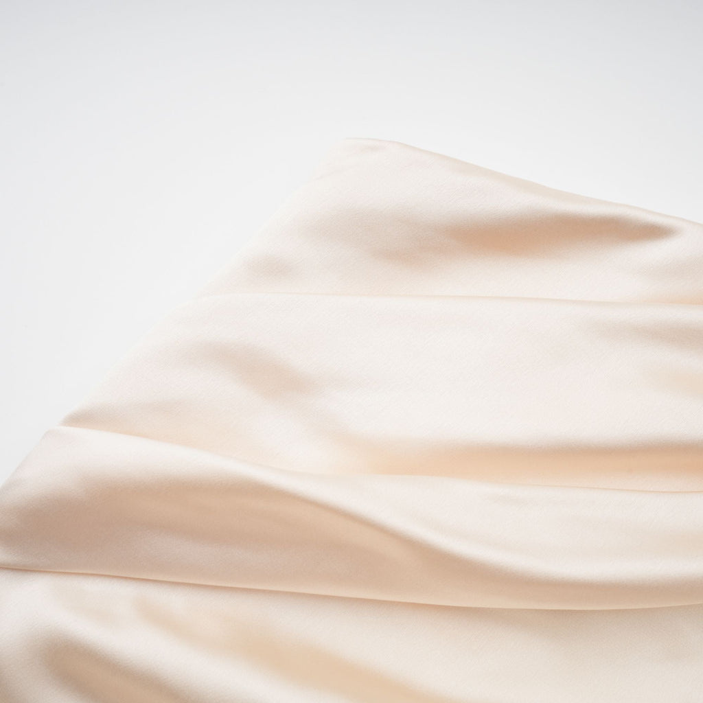 Thérèse neutral scarf-design satin maxi dress