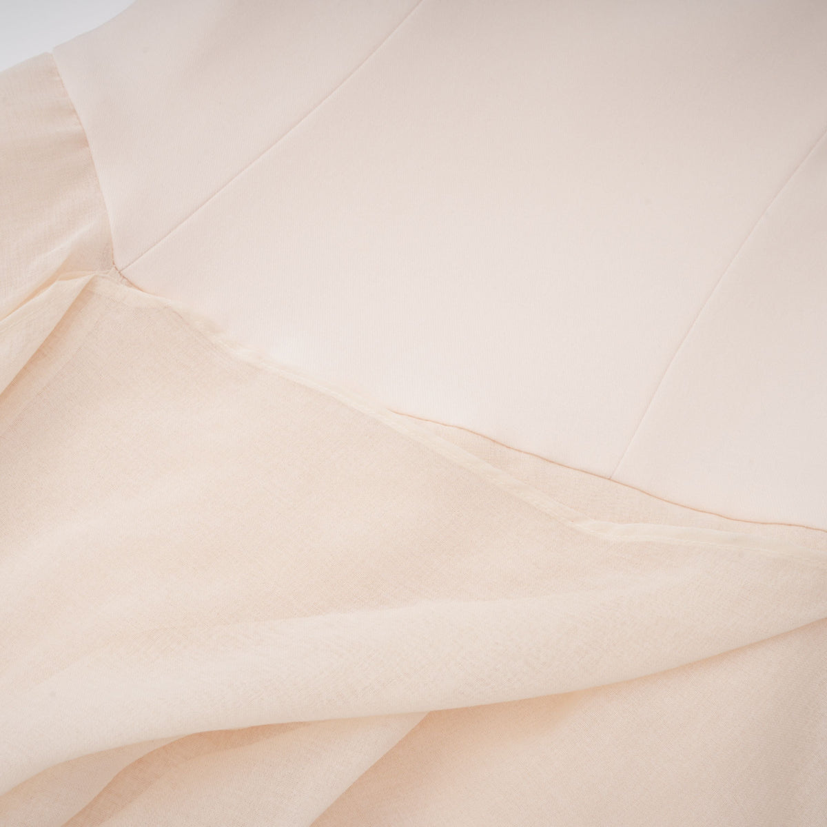 Aria White Asymmetrical Shawl & Tulle Panel Dress Set