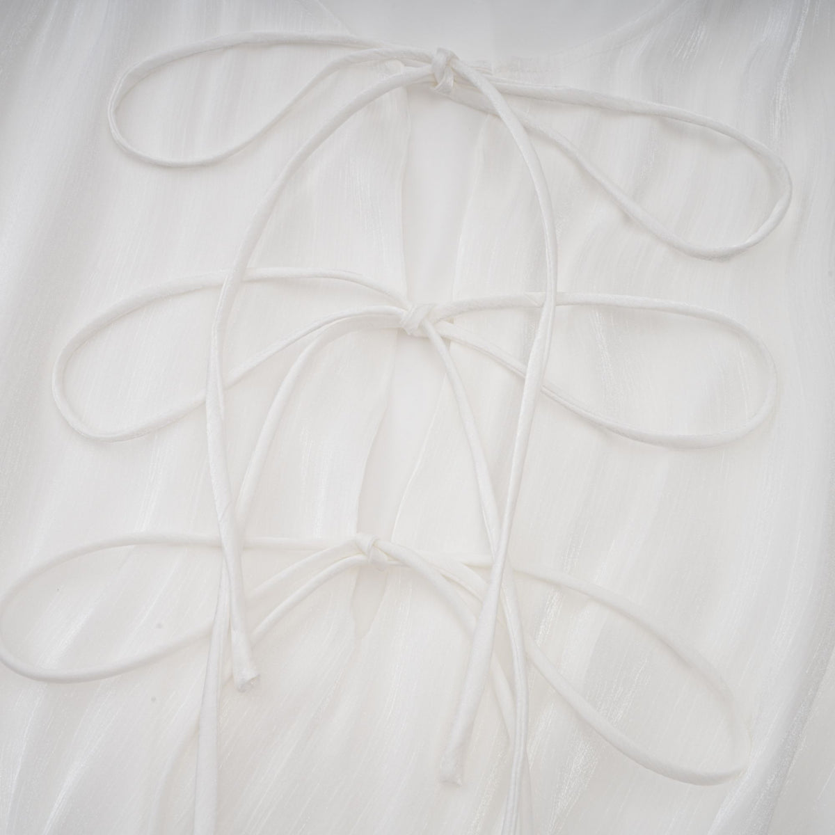 Mahault white pleated glitter-effect mini dress