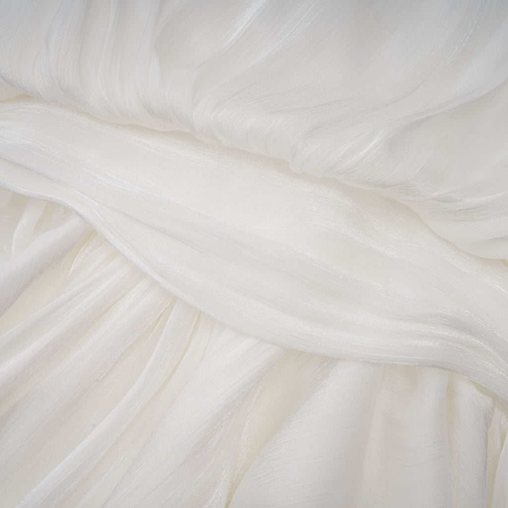 Mahault white pleated glitter-effect mini dress