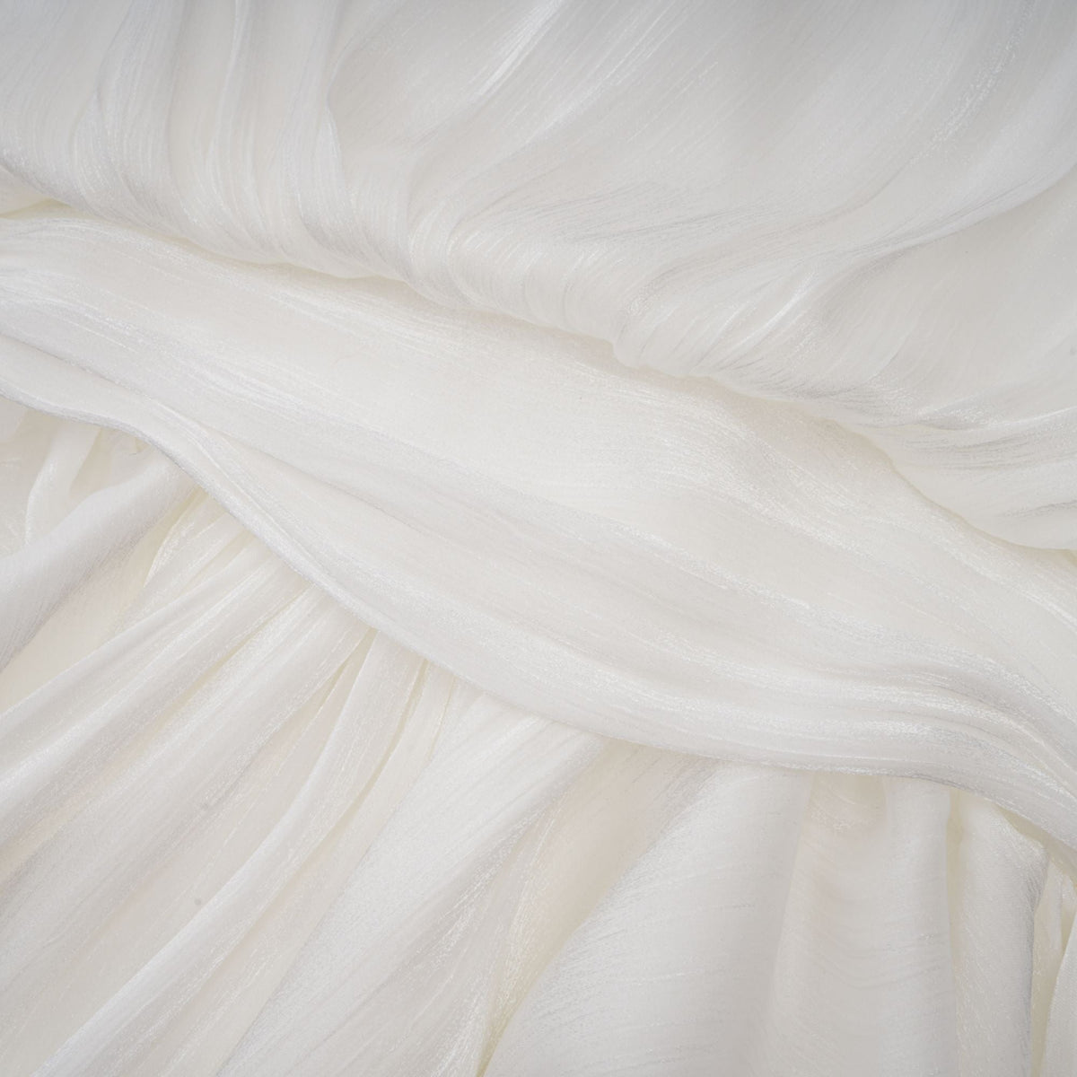 Mahault white pleated glitter-effect mini dress