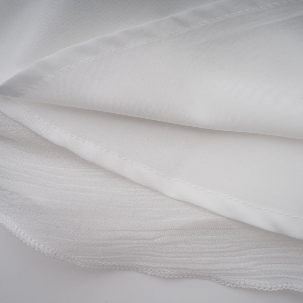 Mahault white pleated glitter-effect mini dress