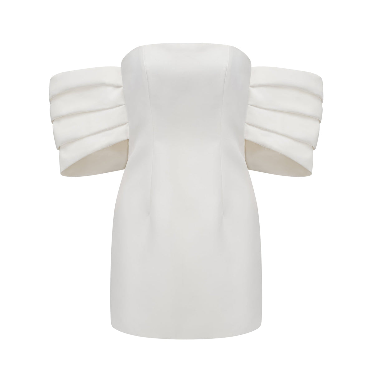 Hélène white oversize-bow mini dress