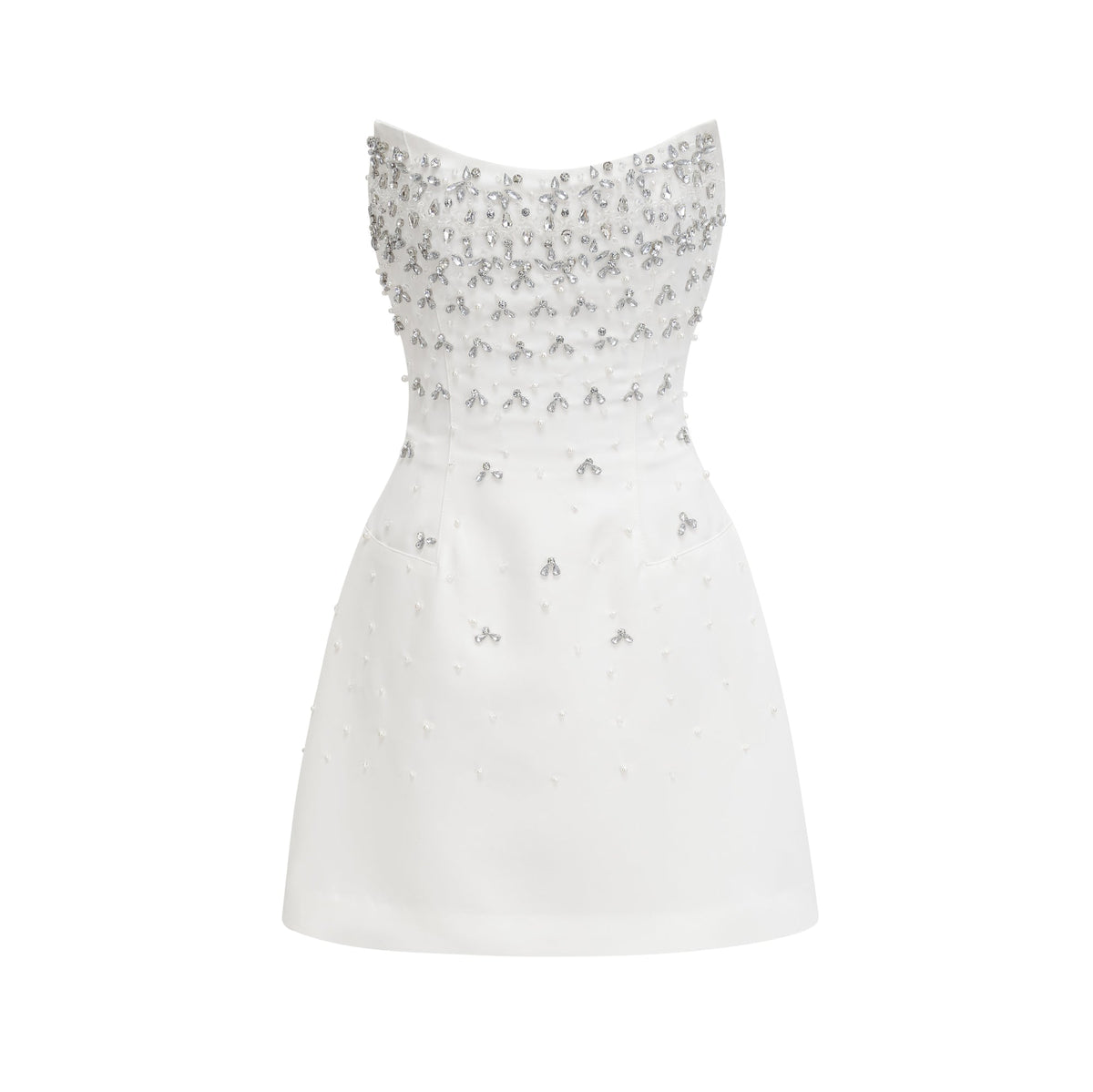 Melisande white embellished mini dress