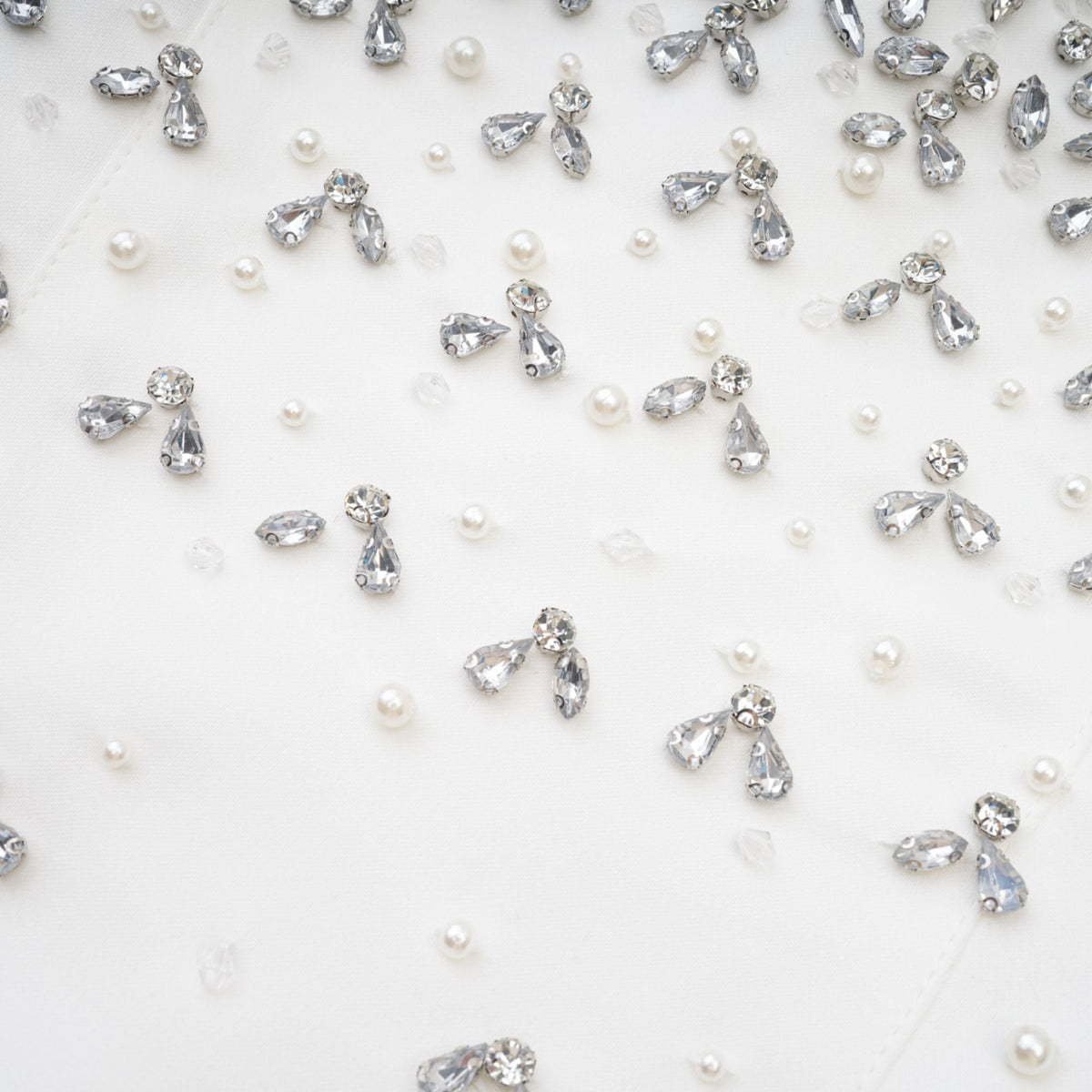 Melisande white embellished mini dress