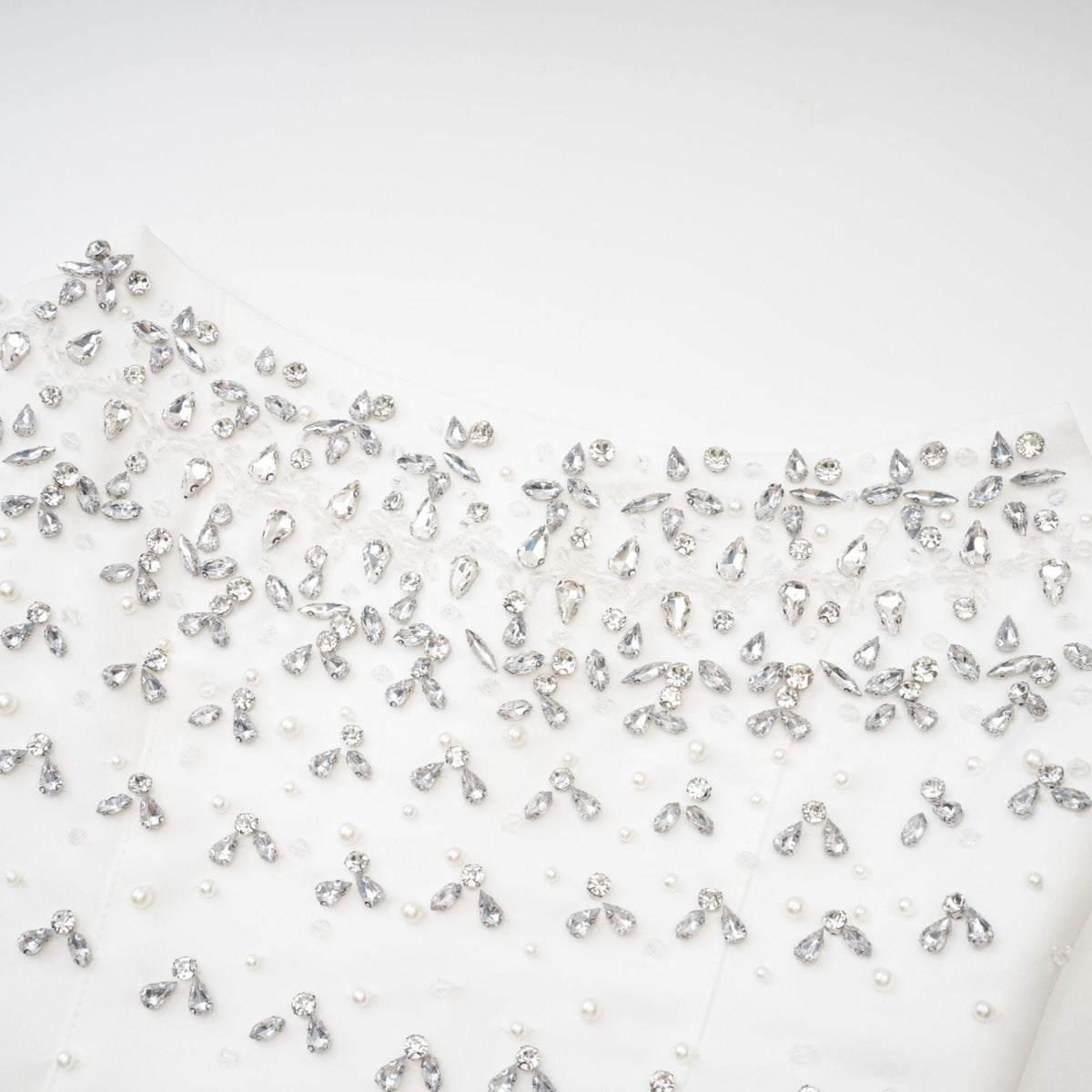 Melisande white embellished mini dress