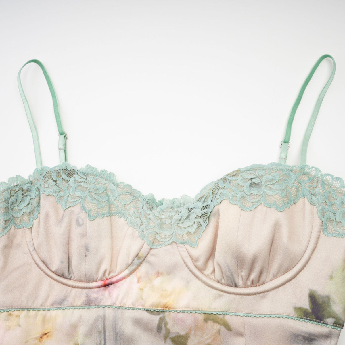 Sanne floral-print lace-trim midi dress